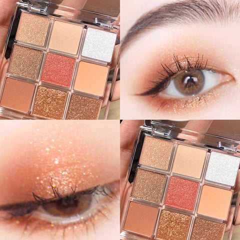 Eyeshadow Palette 9 Color Matte Glitter Long-lasting Waterproof