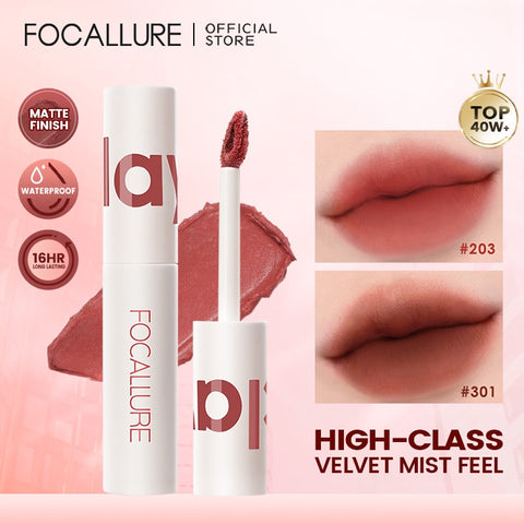 FOCALLURE Velvet Matte Lip Gloss Waterproof Long-lasting