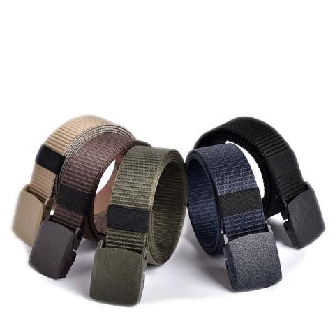 Men Non Metal Plastic Steel Buckle Belt