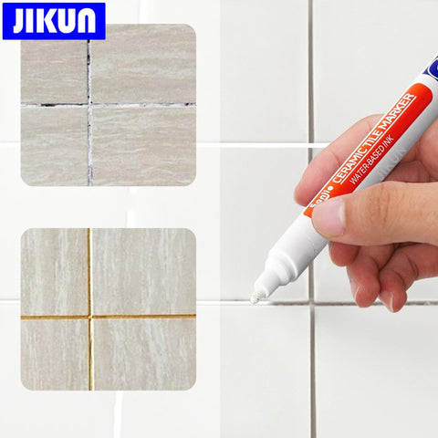 JIKUN White Tile Marker Waterproof Grout Pen Wall