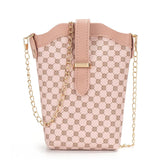 Fashion Plaid Polka Dot Print Single Shoulder Bag