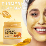 Turmeric Mud Mask Facial Purification Deep Cleansing Brightening Oil