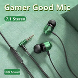 L Jack Magnetic Gamer Wired Earphones