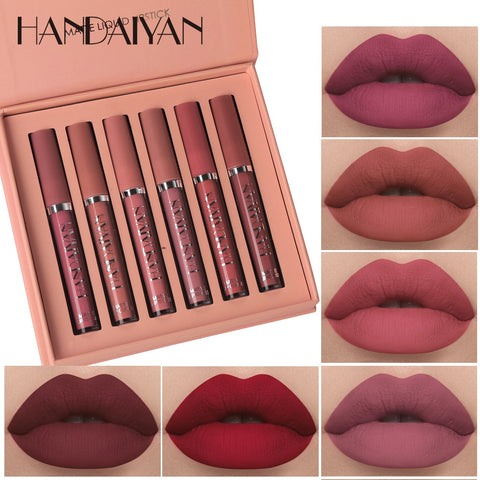 6Pcs Makeup Lipstick Liquid Velvet Matte Gloss