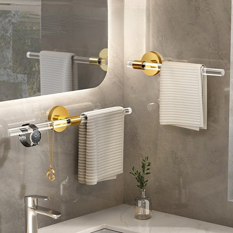 Bathroom acrylic towel rack