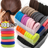 50/100Pcs Colorful High Elastic Hair Bands