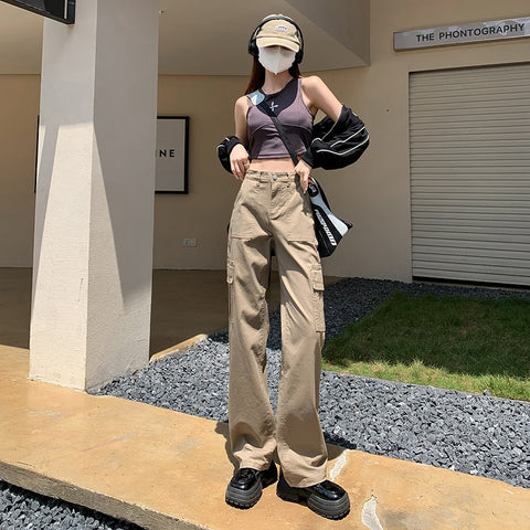 Retro  Pockets Cargo Pants