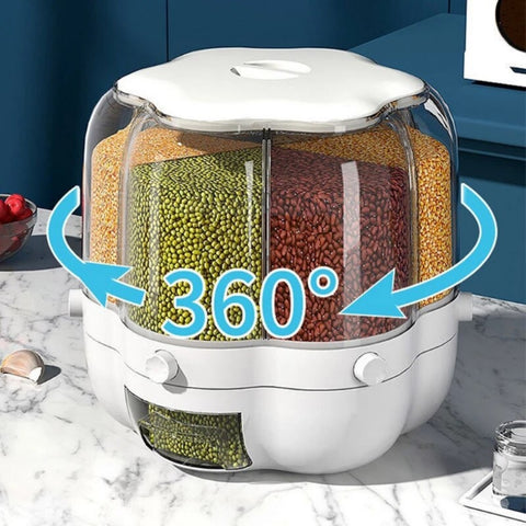 Large Food Storage Container 360° Rotating