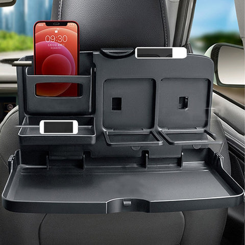 Portable Car Dining Table Folding Food Cup  Shelf Back Seat