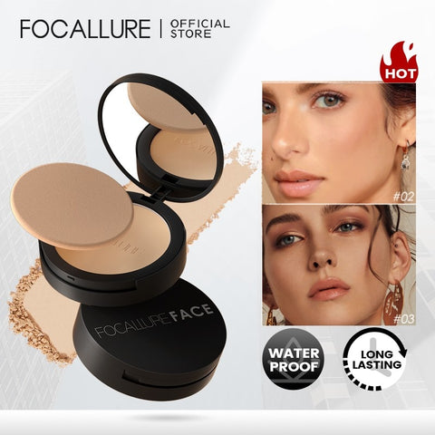 FOCALLURE Pressed Powder Waterproof Long-lasting