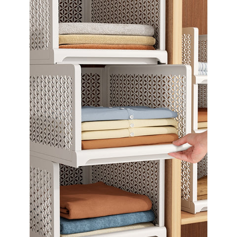 Pull-out type Closet Storage Shelf Wardrobe Organizer