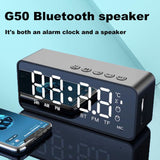 G50 Wireless Bluetooth Speaker with FM Mini Card Mirror Alarm Clock