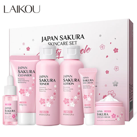 LAIKOU Cherry Blossoms 6pcs Face Skin Care