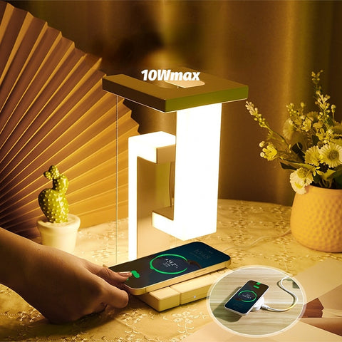 Smartphone Wireless Charging Floating Lamp Desk