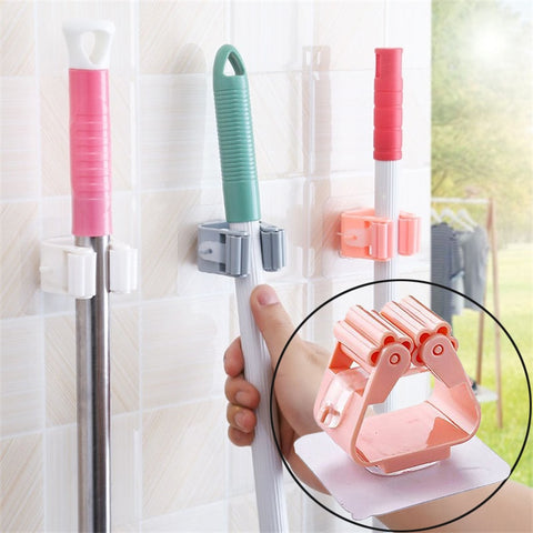 Wall Mounted Mop Organizer Holder